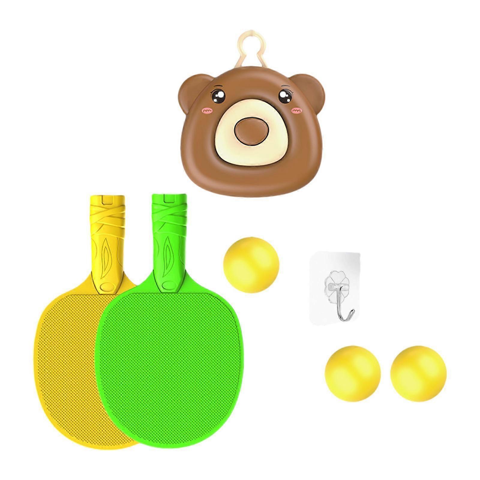 ハンギング卓球トレインツールエクササイザーセルフトレーニングツールホームルームキッズブラウン