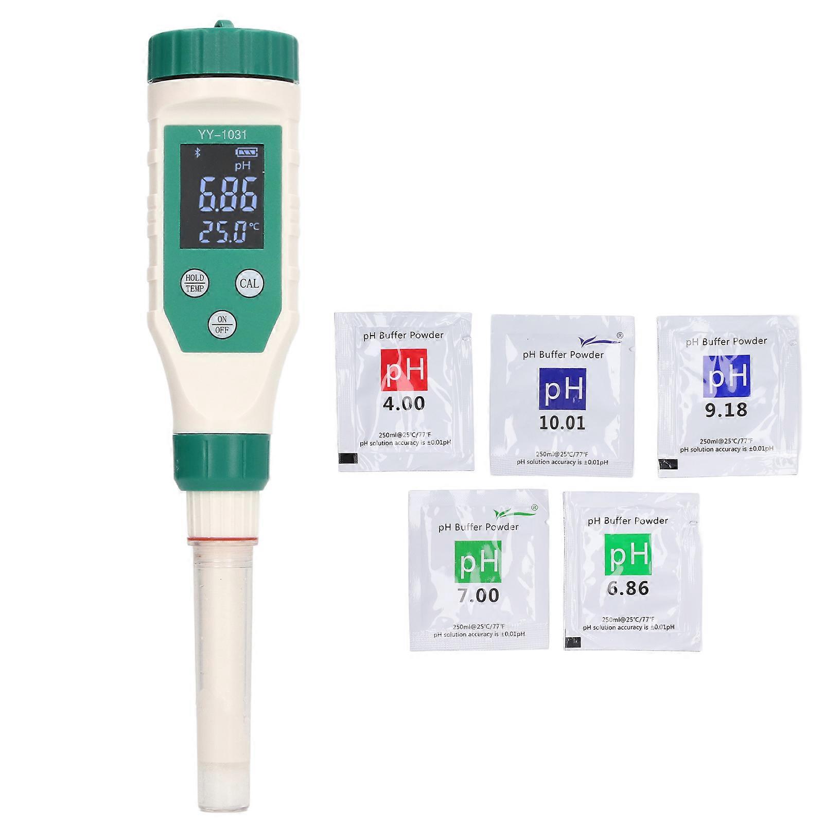 Bluetooth PH Meter Smart High Accuracy IP67 Waterproof LCD Display PH Tester for Cloth Dough Fruit Liquid
