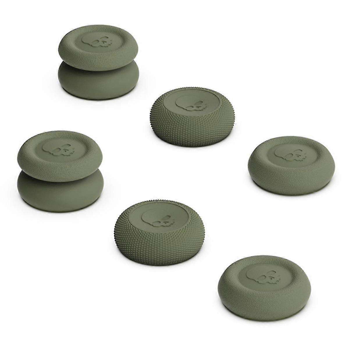 6pcs Thumb Stick Grip Caps Non-slip Handle Rocker Button Cap For Game Controller Accessories Green