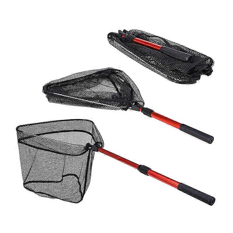 Type A LEO 28262 Triangle Fishing Net Folding Aluminium Alloy+ABS Telescopic Handle Fishing Dip Net