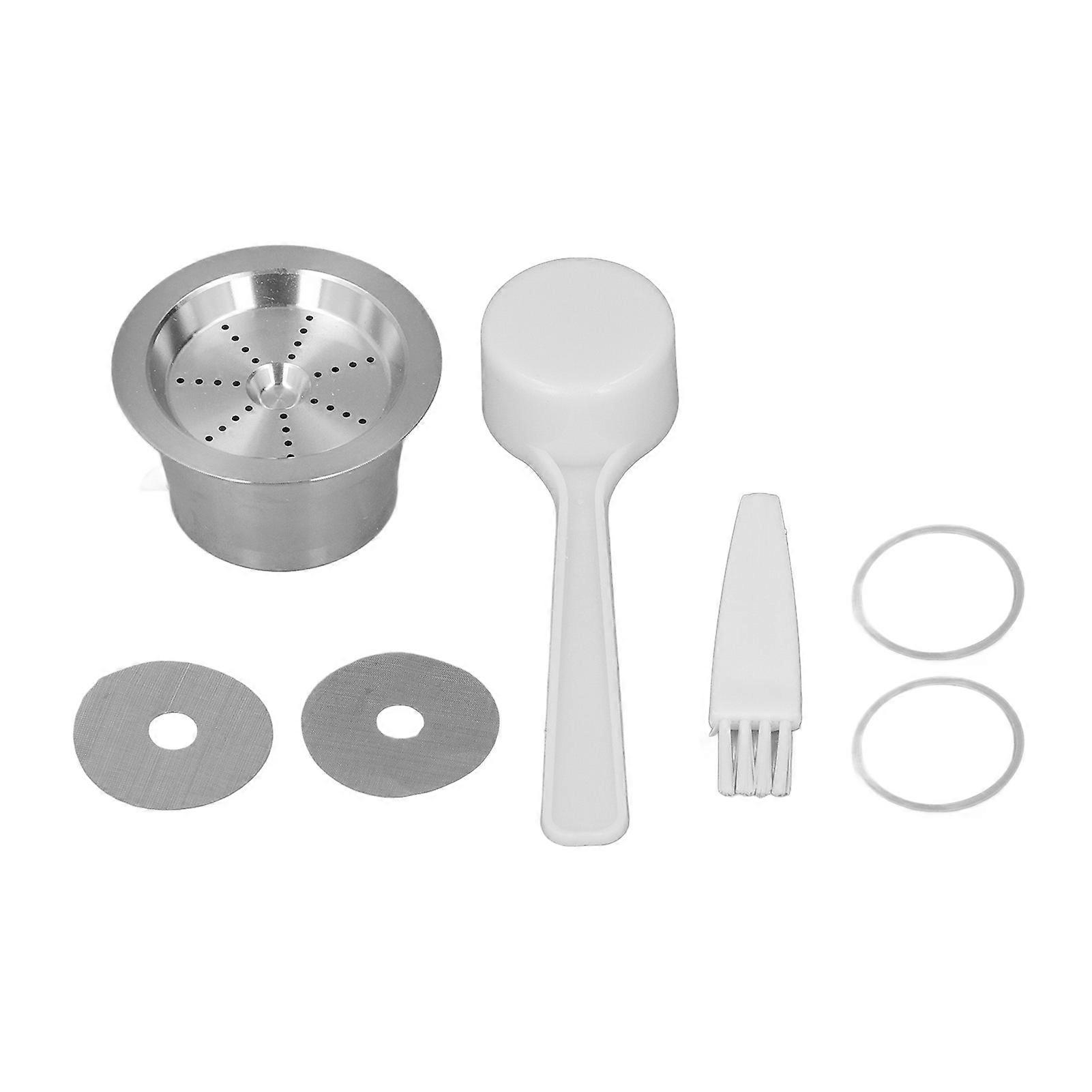 Refillable stainless steel coffee capsules, double filtration, reusable, for CAFFITALY coffee machines of the TCHIBO series