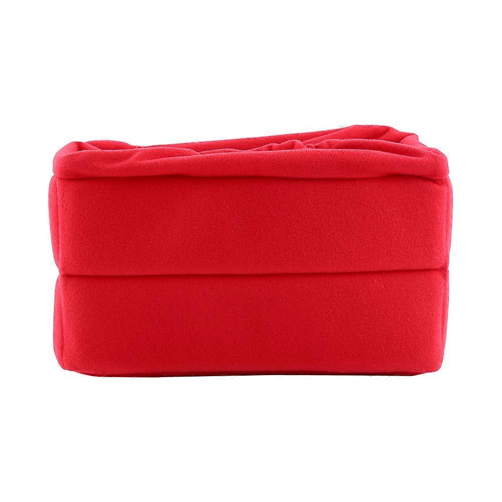 Velvet Protective Bag DSLR Camera Padded Foldable Partition Camera Insert Bag(Red)