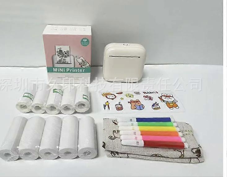 TFDX6 White Printer with 5 Thermal Papers & 5 Adhesive Labels