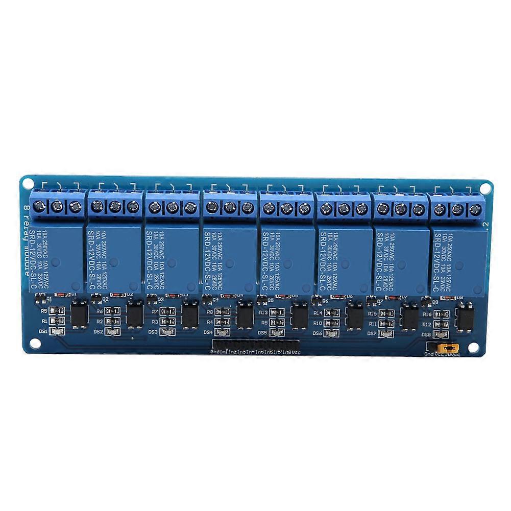8 Channel Low Level Trigger Relay Module With Optocoupler 12V