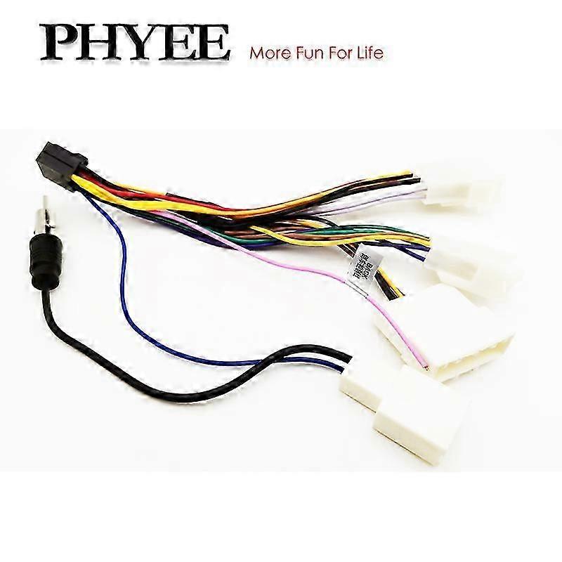 Radio Wiring Harness 16 Pin Plug Antenna Connector Bluetooth Transmitters Car Audio Head Unit Cable Adapter For Toyota Corolla Yaris Rav4 Camry Hilux