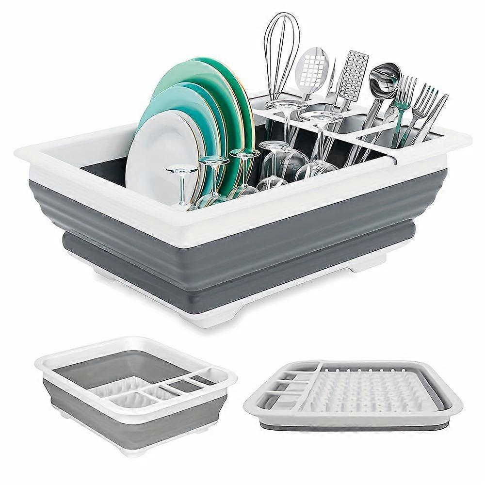 Space-Saving Collapsible Dish Rack - Portable Kitchen Organizer for Dishes, Utensils & Cutlery - Ideal for RVs, Campers & Travel Trailers