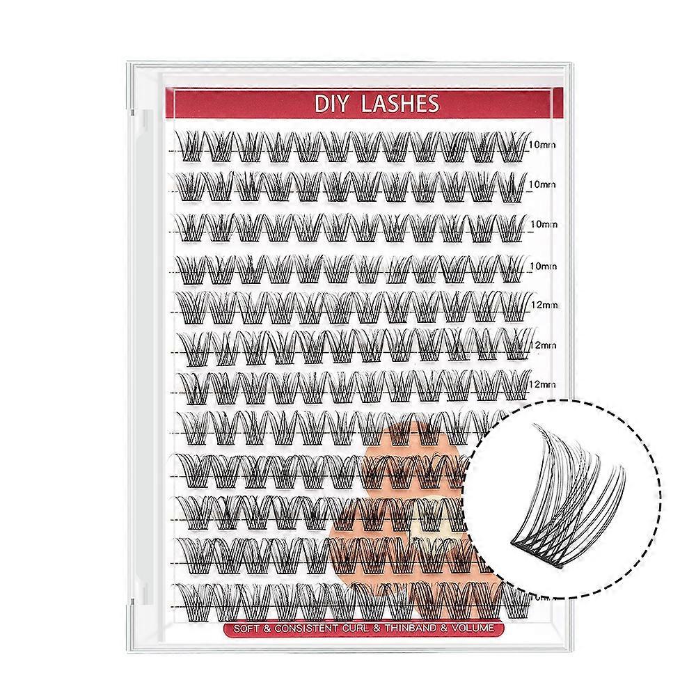 10D/80D European and American Segmented False Eyelashes -  Voluminous and Natural Hot-Melt Single-Cluster Lashes