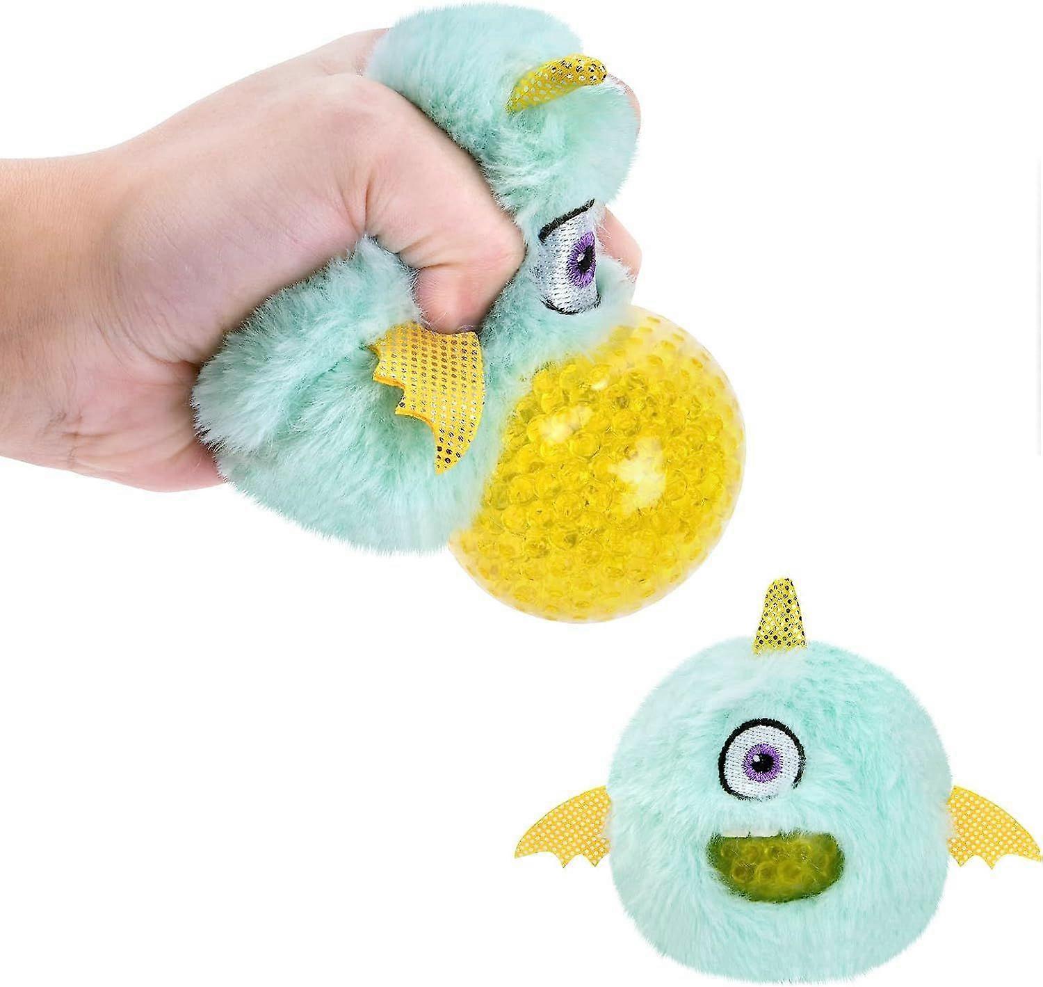 Stress Ball Plush Style, Colourful Squeeze Ball for Children and Adults, Sensory Fidget Toy, Gifts ADHD Autism Blue