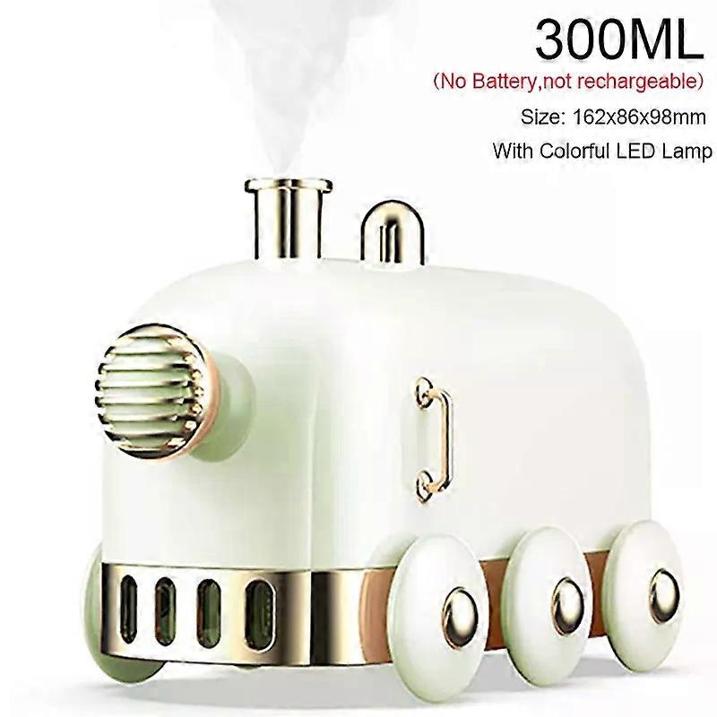 300Ml Ultrasonic Humidifier Retro Mini Train Usb Aroma Air Diffuser Essential Oil Mist Maker Fogger With Color Led Light
