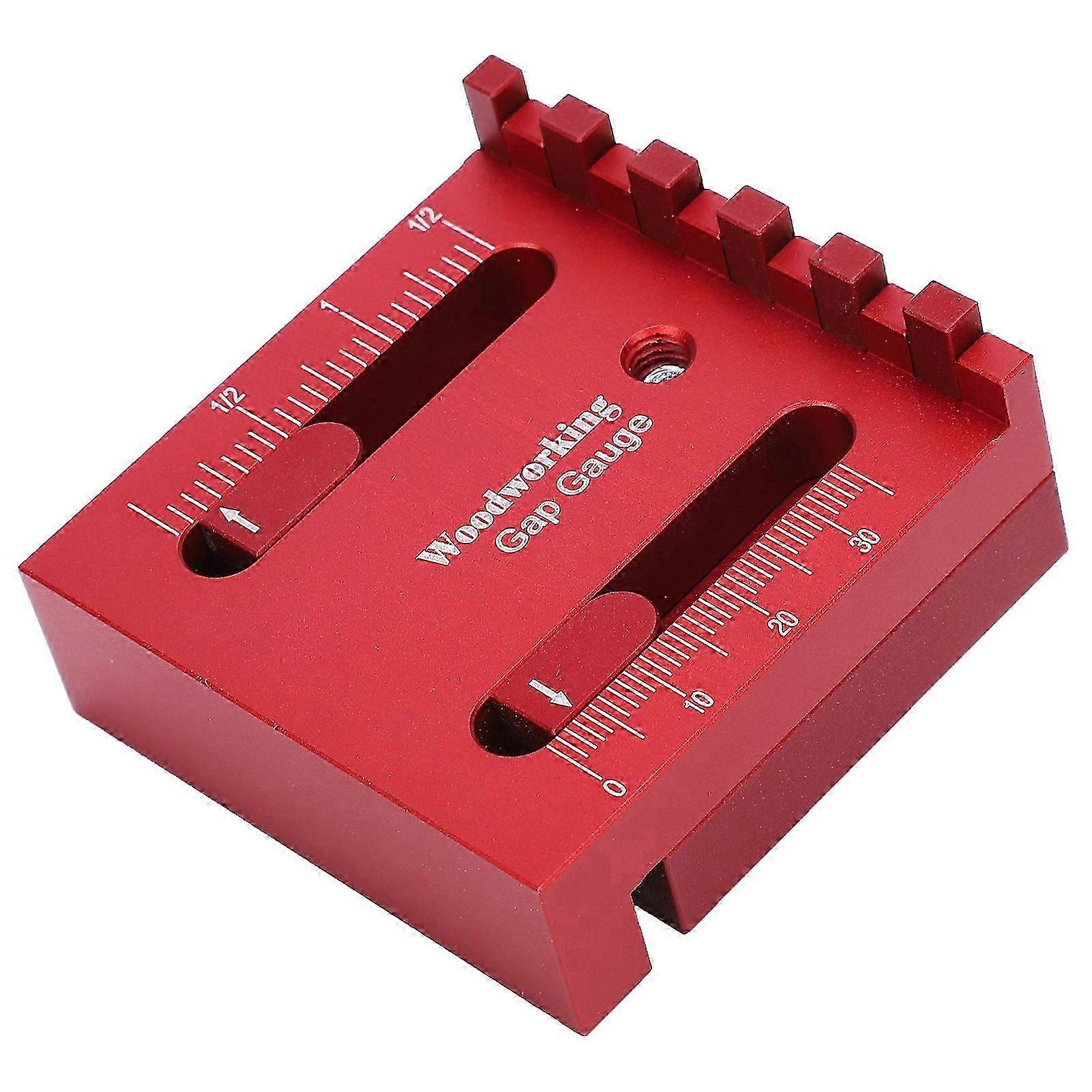 Saw Seam Ruler Aluminum Alloy Woodworking Gap Gauge DIY Width Measuring Tool 0~30mm