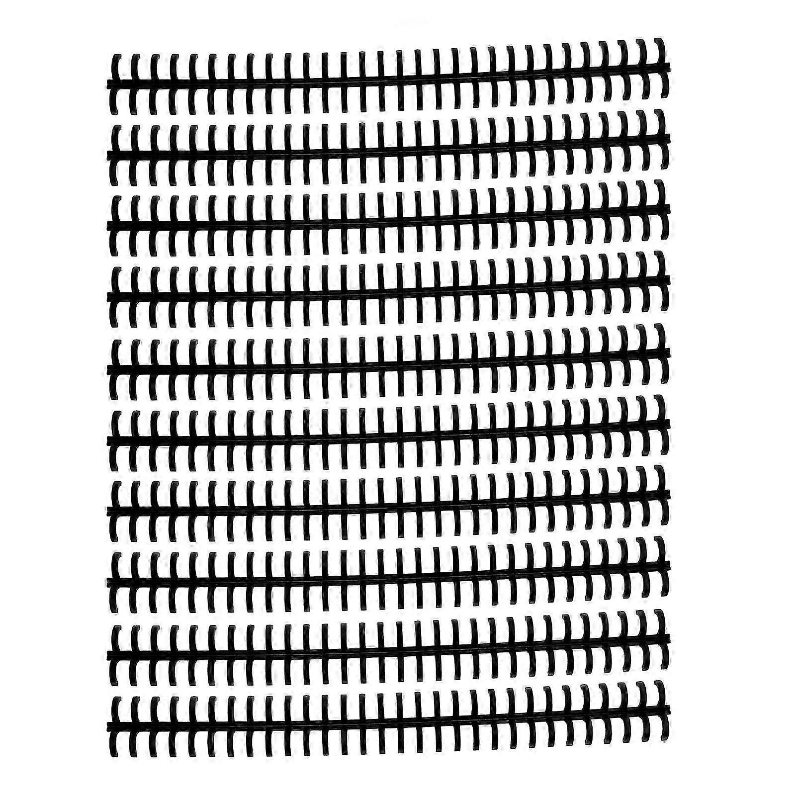 10 Pcs Loose Leaf Binding Spine 30 Hole Cuttable Wear Resistant PP Plastic 10mm Binding Comb for Student Office Black