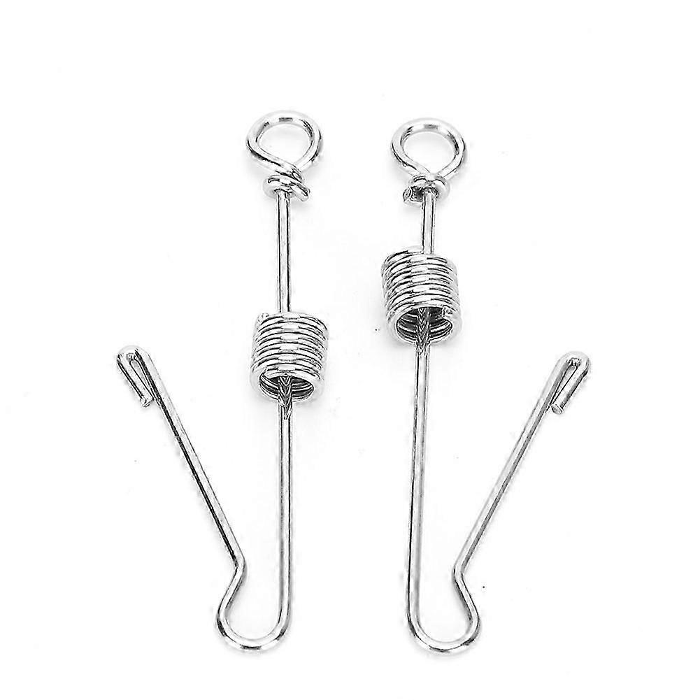2PCS Stainless Steel Parrots Standing Frame Foot Ring Moving AntiOff Opening Leg Buckle(M )