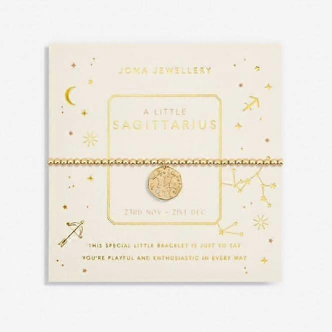 Star Sign A Little Sagittarius Gold Plated 17.5cm Stretch Bracelet 6799