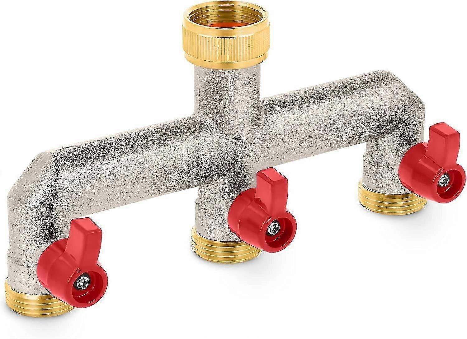 3-Way Divider with 3/4" Tap with Ball Valve Supply Adapter Hose