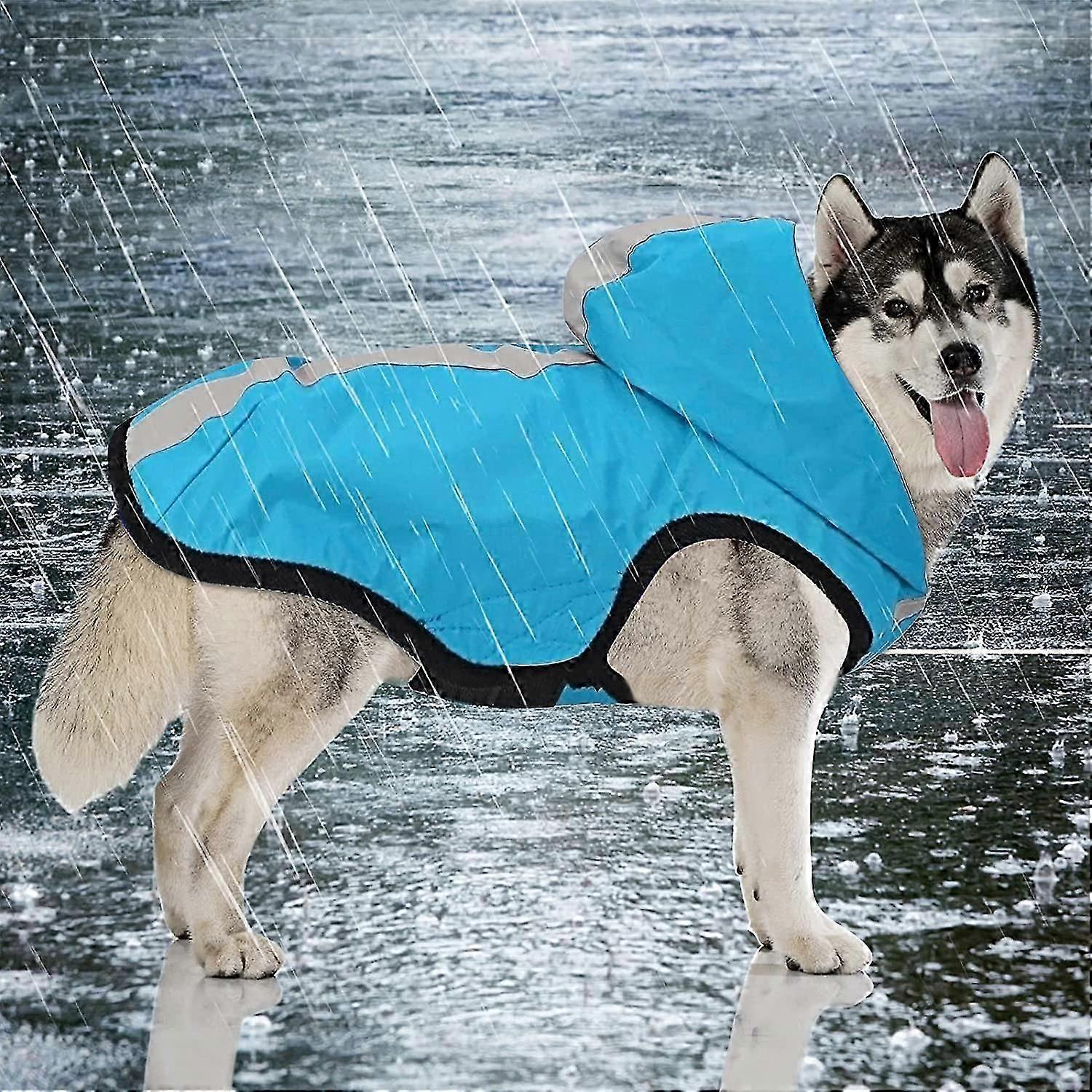 2 in 1 Dog Raincoat,Lightweight Pet Suit Hooded Full Coverage Breathable Rain Poncho for Small Medium Dogs