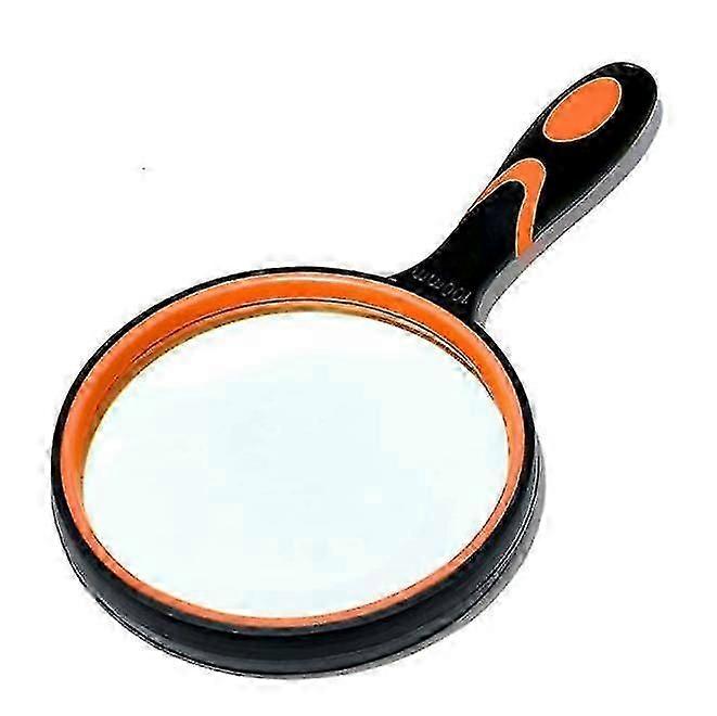 100mm Reading Magnifier Big Portable 10x Magnification With Non-slip Soft Rubber Handle 100mm Diameter For Reading Books Real Glass For Reading Newspa