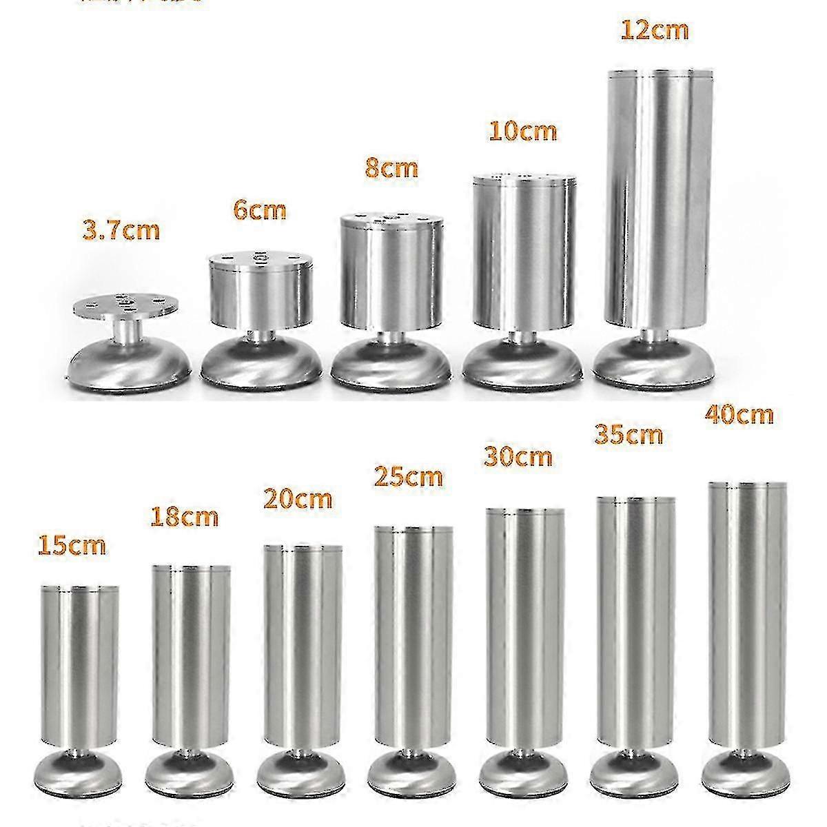 Adjustable Stainless Steel Furniture Legs for Sofa, Cabinet, Table - Heavy Duty Bar Worktop Support