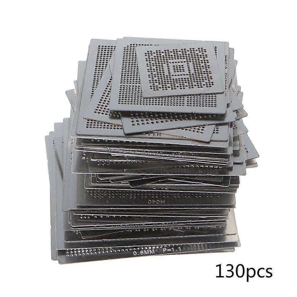 130Pcs Universal Directly Heat BGA Reballing Net Stencils Templates