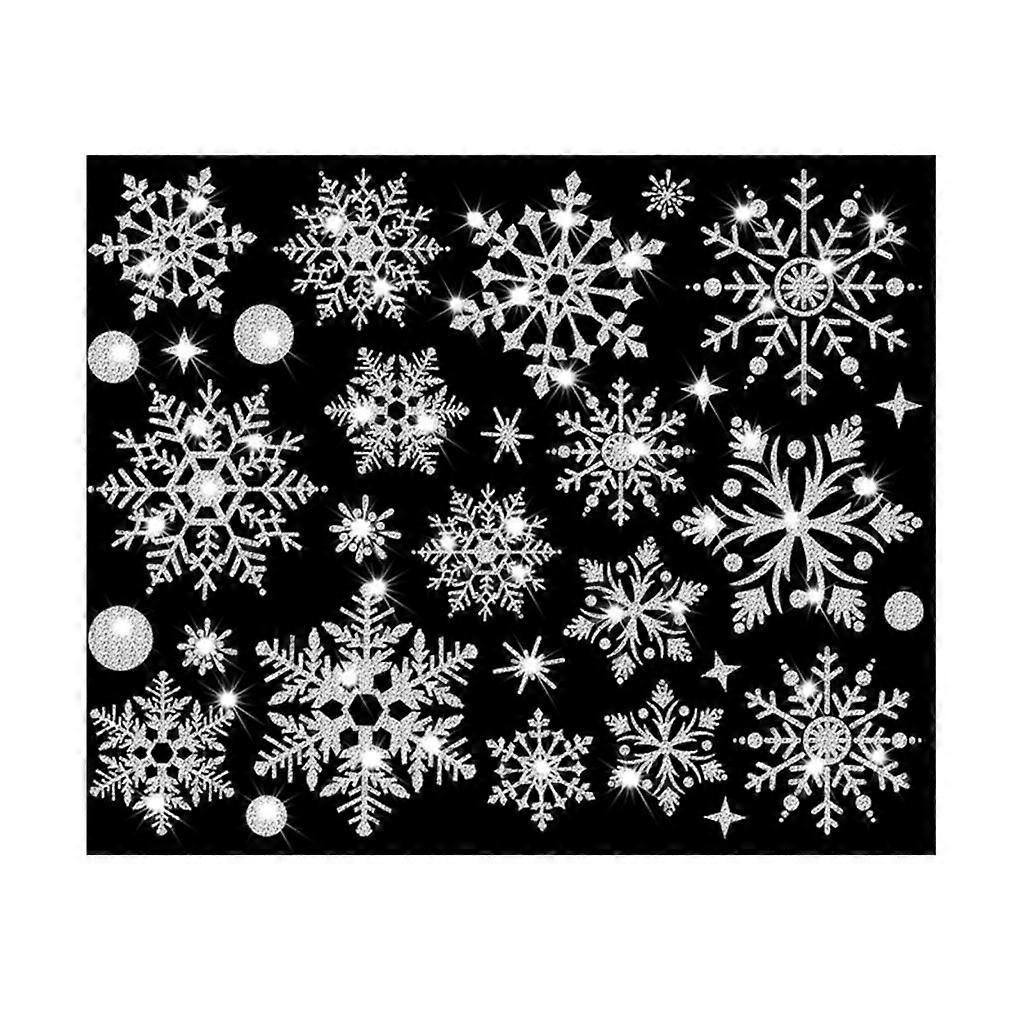 Christmas Snowflake Sticker Glitter Decorative Bedroom Dormitory Wall