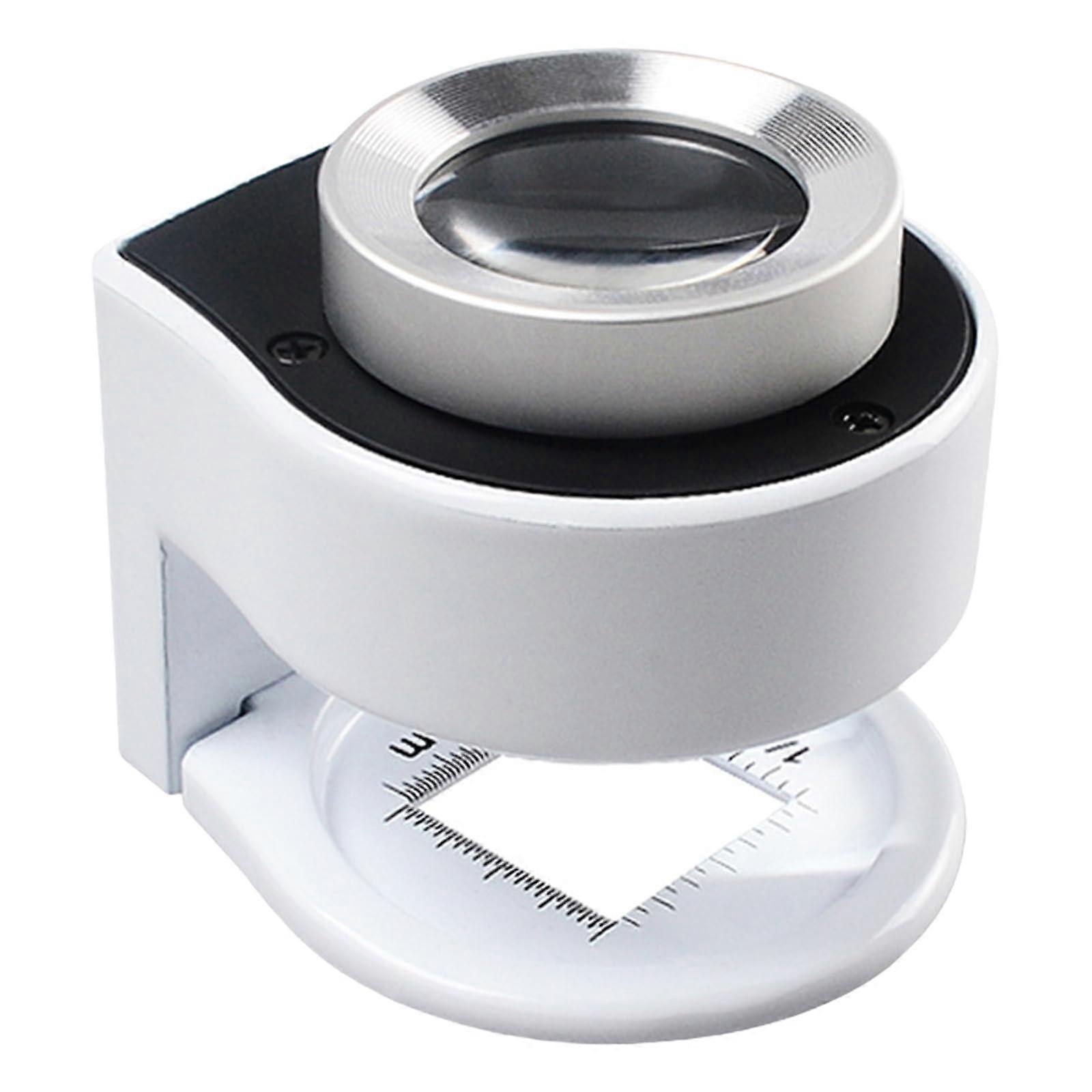 30x Magnifier Glass USB Rechargeable Loupe with Optical Glass Lens and Multiple Light Option for Detailed Observation