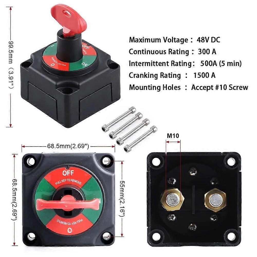 200A 800A 48vBattery Disconnect Switch Mass Rotary Isolator Switches Single Circuit For Rv Switch Camping Car Boat/Caravan/Yach