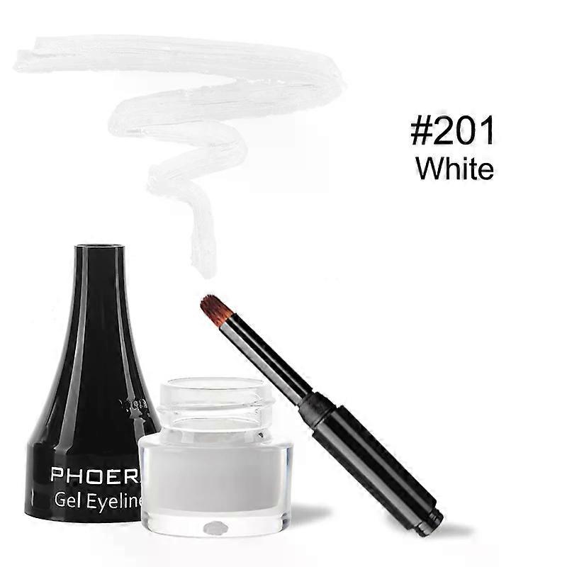 PHOERA Eyeliner coloré 10 couleurs Gel d’eyeliner imperméable à l’eau avec pinceau Eyeliner longue durée Crème Outils de maquillage Femmes Cosmétiques