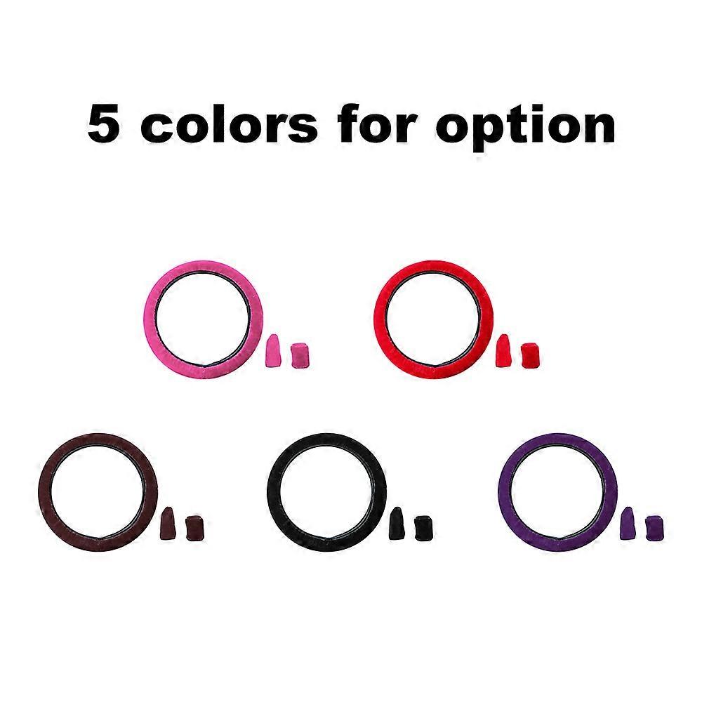 Winter Warm Fluffy Steering Wheel, Gear Shift & Handbrake Cover Set - 3pcs Plush Kit