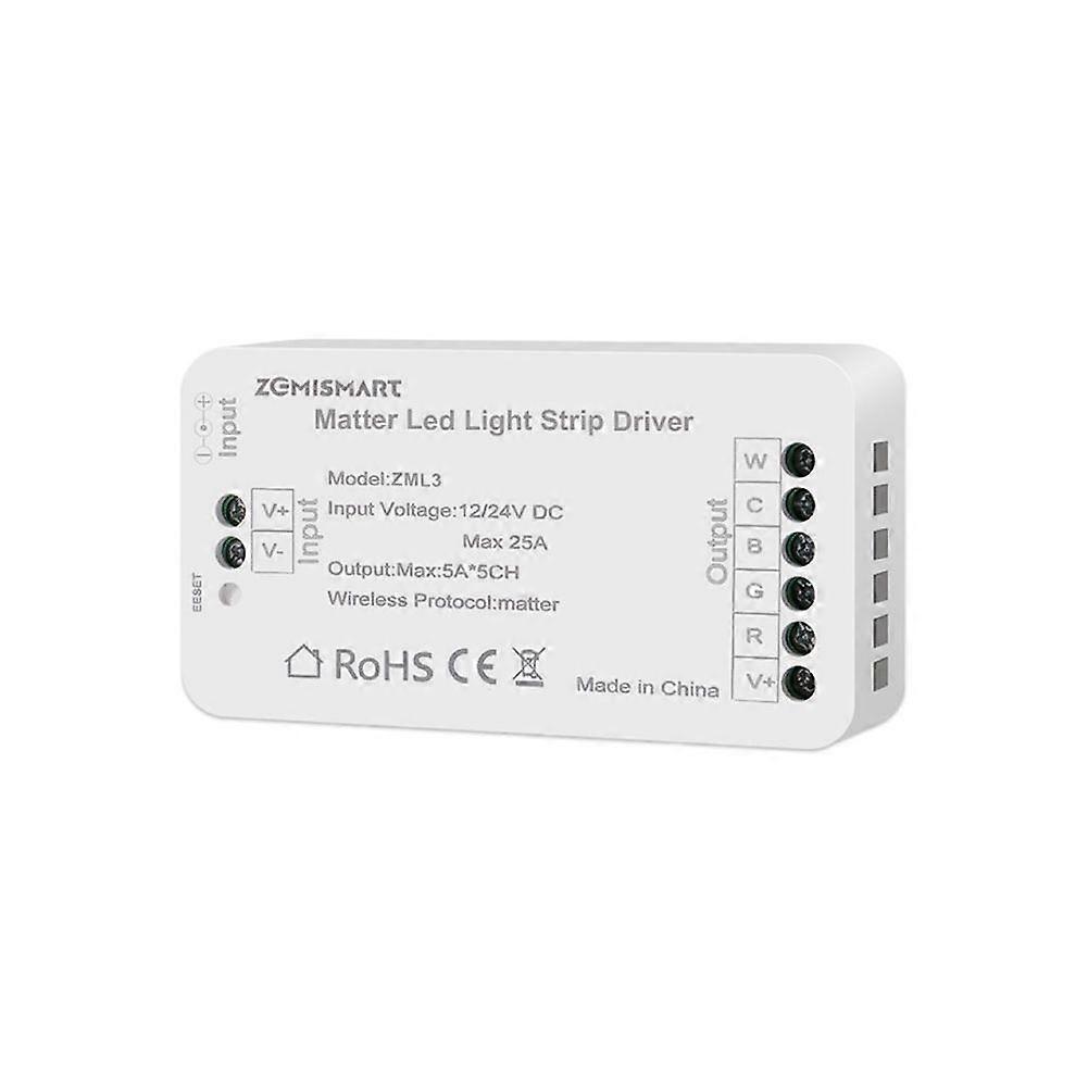 Matter Wifi LED Strip Light Controller RGBCW Controller LED Strip Bixb//for Home/for Alexa Control