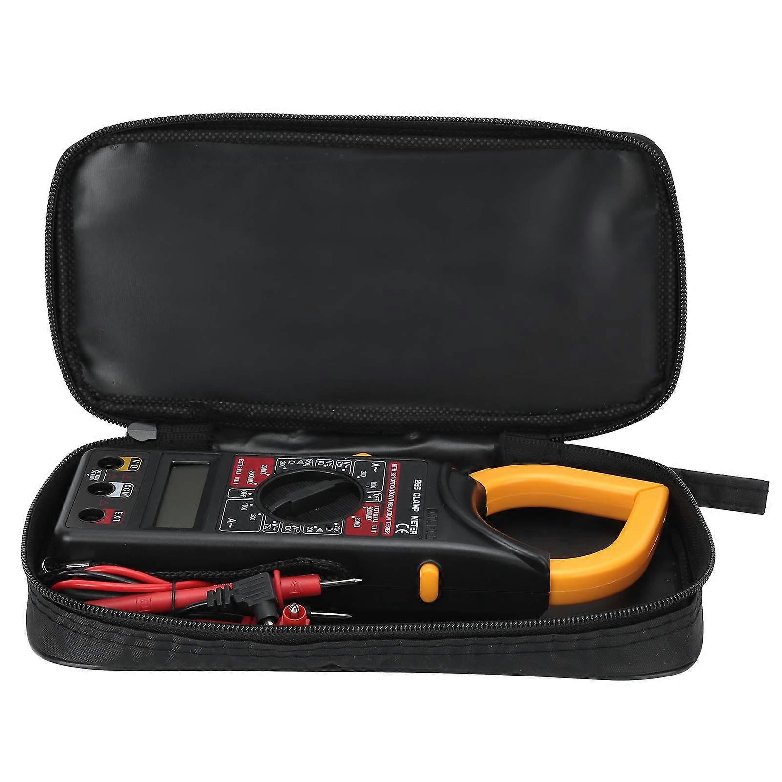 Electronic Multimeter DT-266 Digital Clamp Meter Handheld Ammeter Voltmeter Measuring Tool with AC/DC Current and Voltage Settings