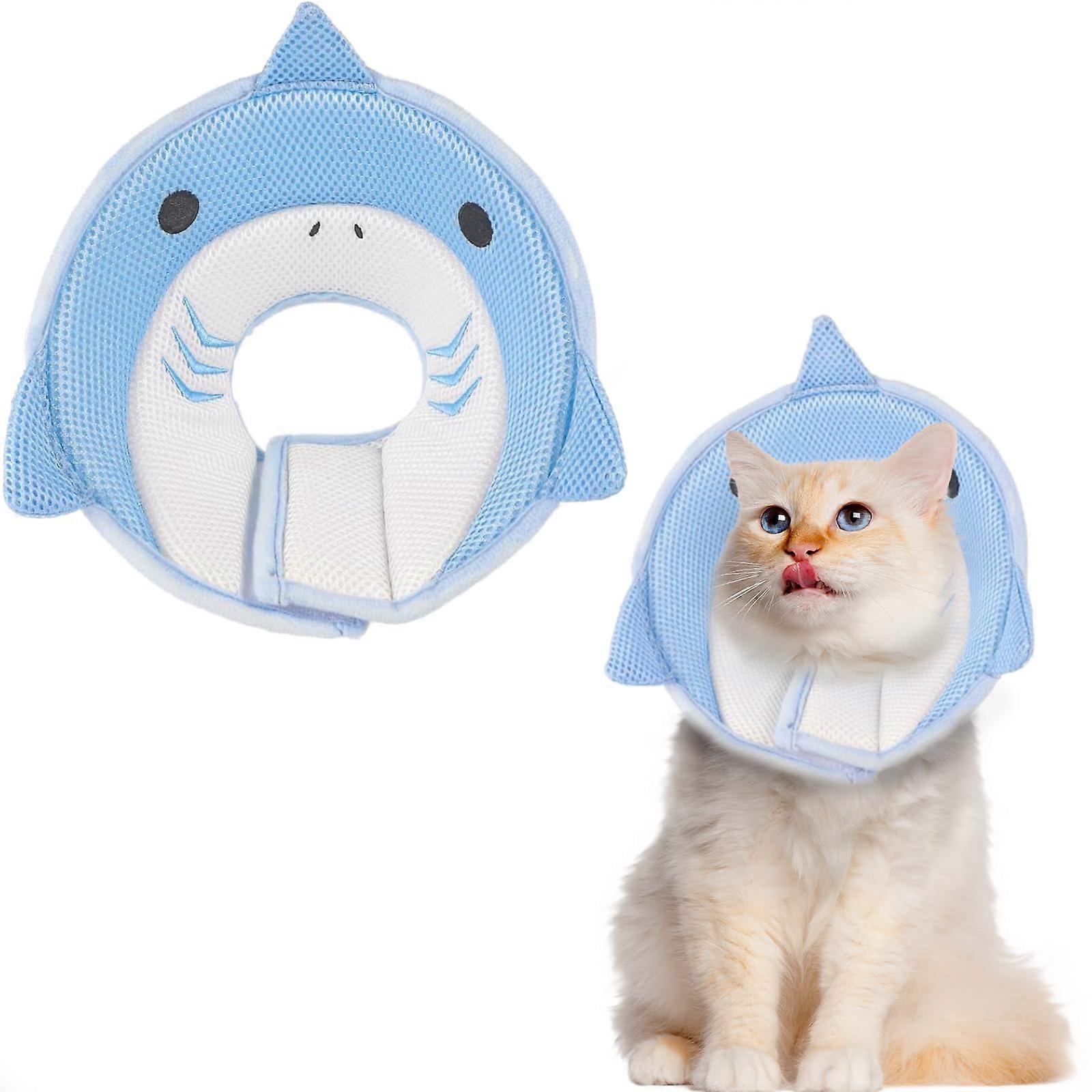 Cat Cone Collar Soft Adjustable Cat Recovery Collar for Post-Surgery Healing, Breathable Fabric, All Sizes