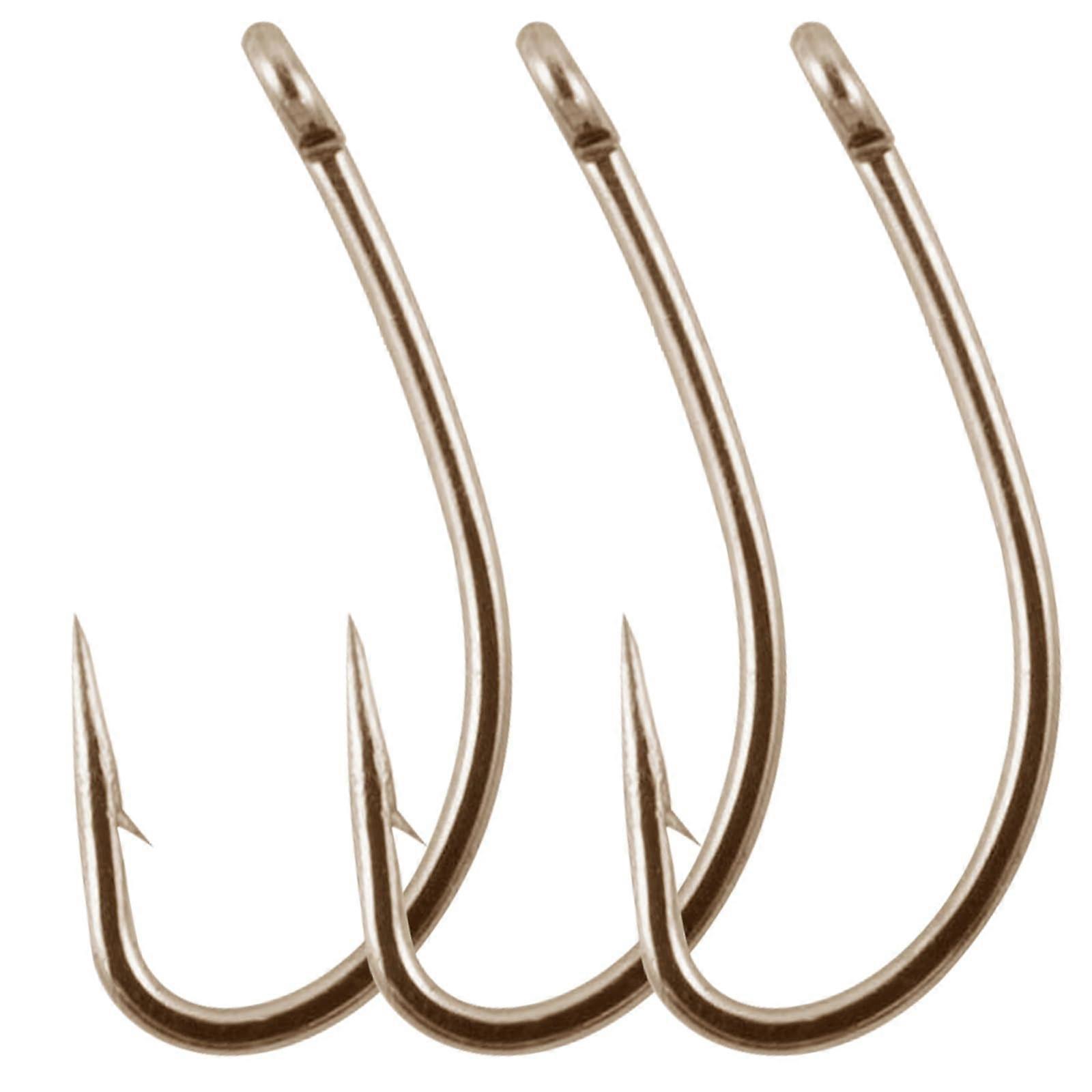 100 Pack Nyphm Fly Hooks Curved Shank Fly Tying Short Shank Hook for Emergers Shrimp Nymph Caddis Pupa Saltwater Gold Freshwater