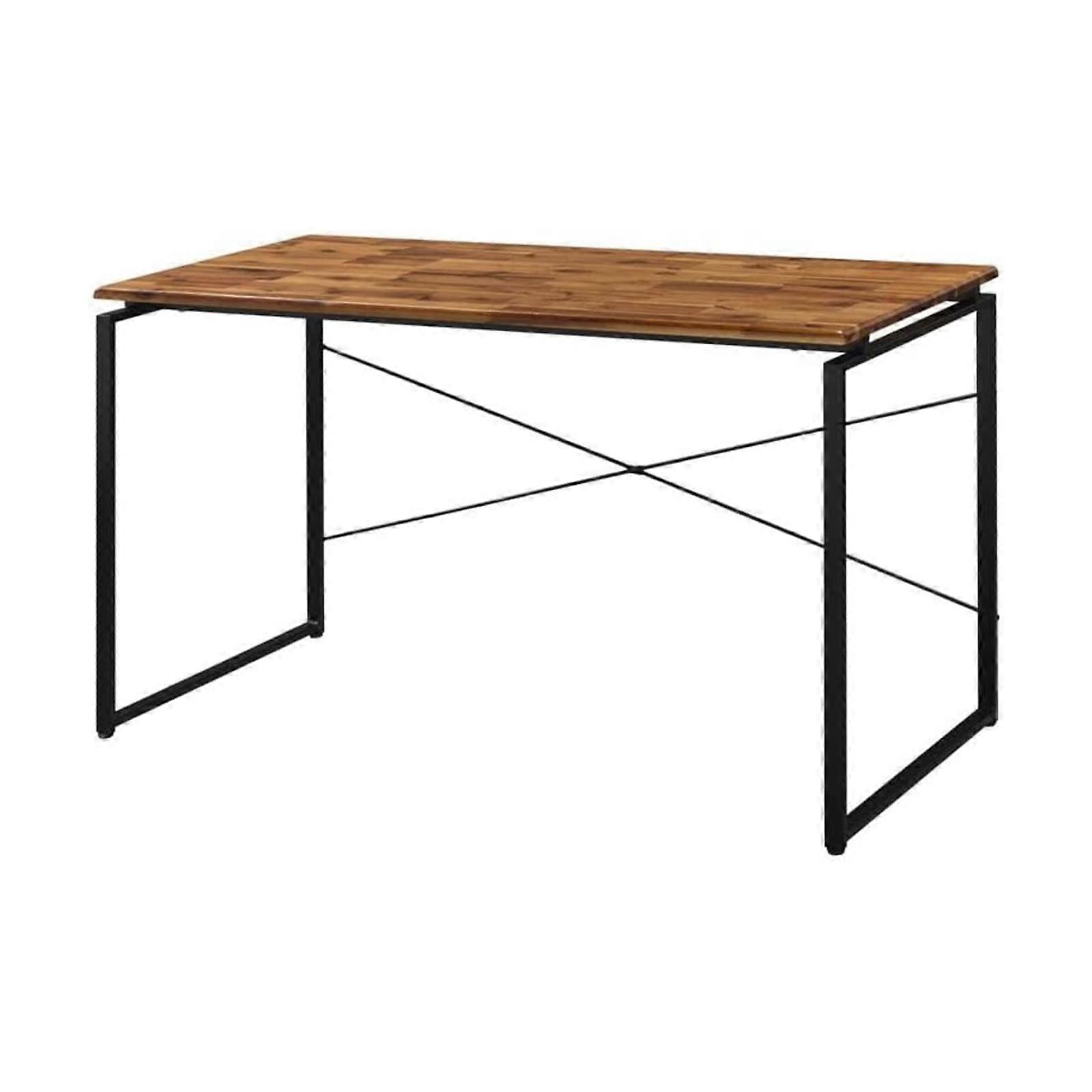 Jurgen Wooden Rectangle Top Writing Desk in Oak and Black