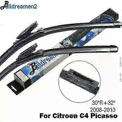 Compatible Buildreamen2 Car Wiper Blade Windscreen Rubber Wiper For Citroen C4 Picasso Fit Bayonet /push Button / Side Pin Arms 2006-2018