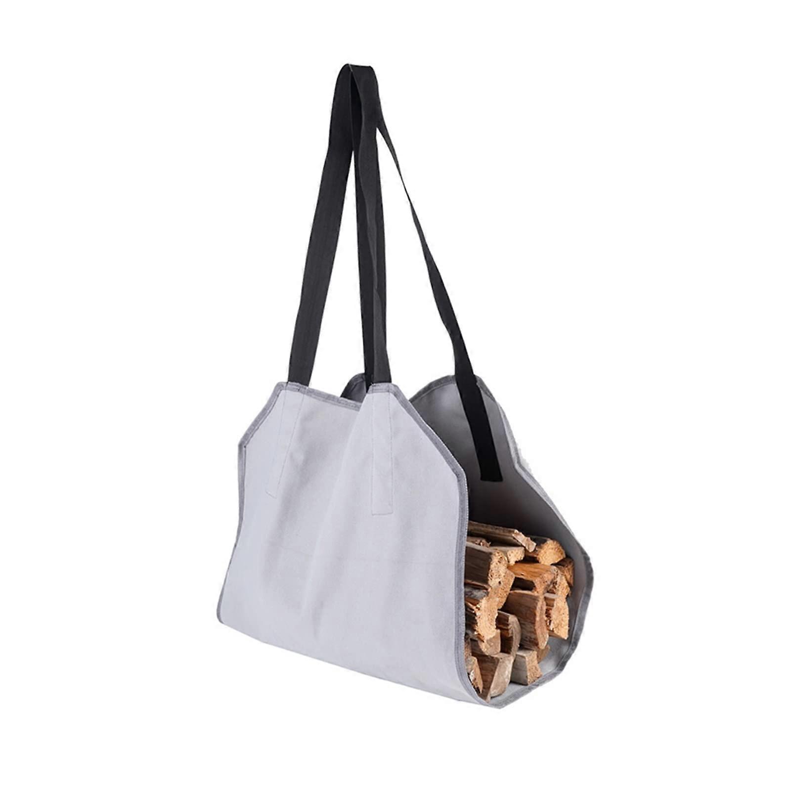 Log Tote Carrying Bag for Firewood - Canvas Outdoor Storage Carrier for Camping, Fireplace, and Log Transport (Color: 03)