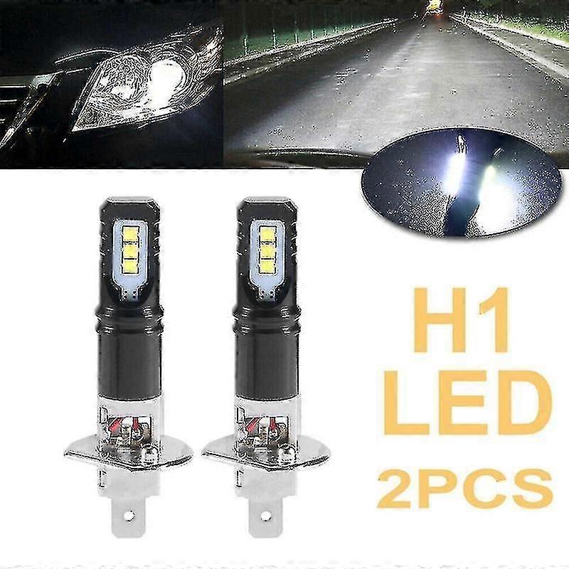 2x H1 6000k έξοχο φωτεινό λευκό 6000lm Drl οδηγημένος λαμπτήρας φώτων μεγάλης σκάλας νέο