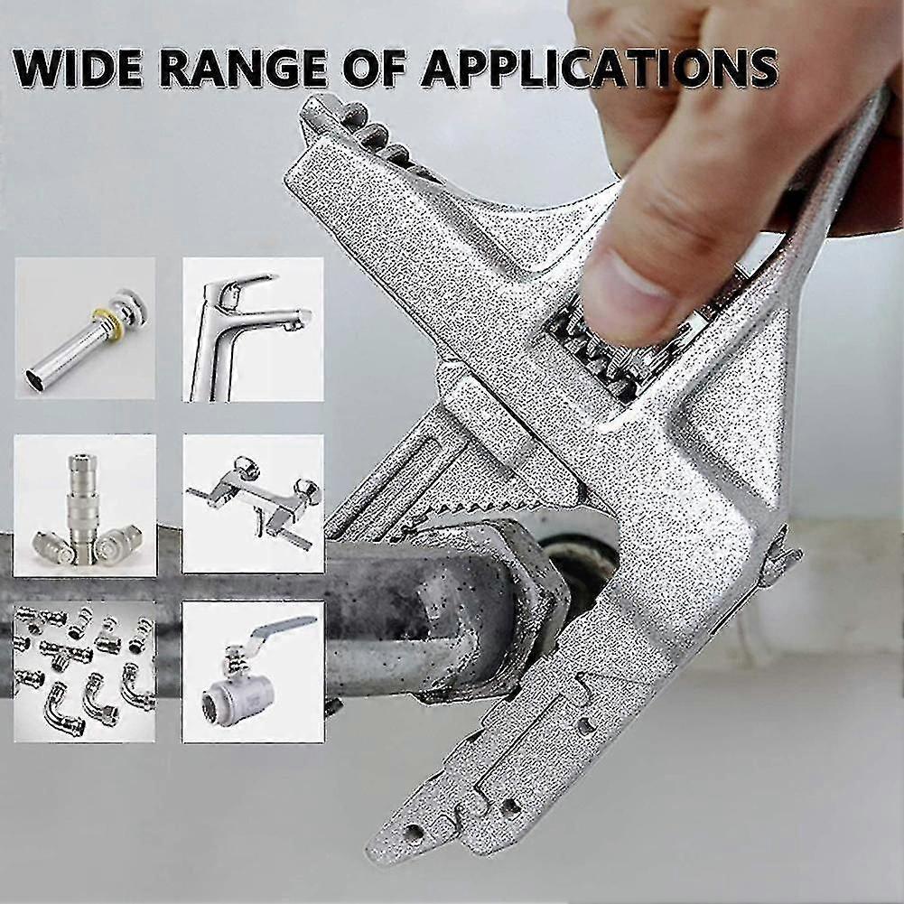 Portable Wrench Multi-function Short Handle Universal Wrench Adjustable Bathroom Large Alloy Tool Repair Aluminum Opening W D0x2