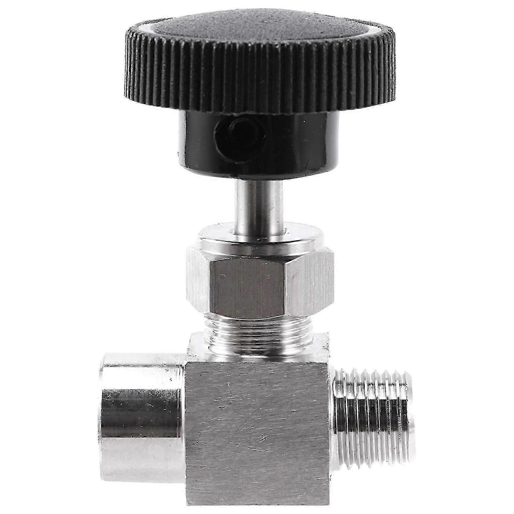 2x Stainless Steel Needle Valves, Adjustable 1/4 Inch Thread, Flow Control