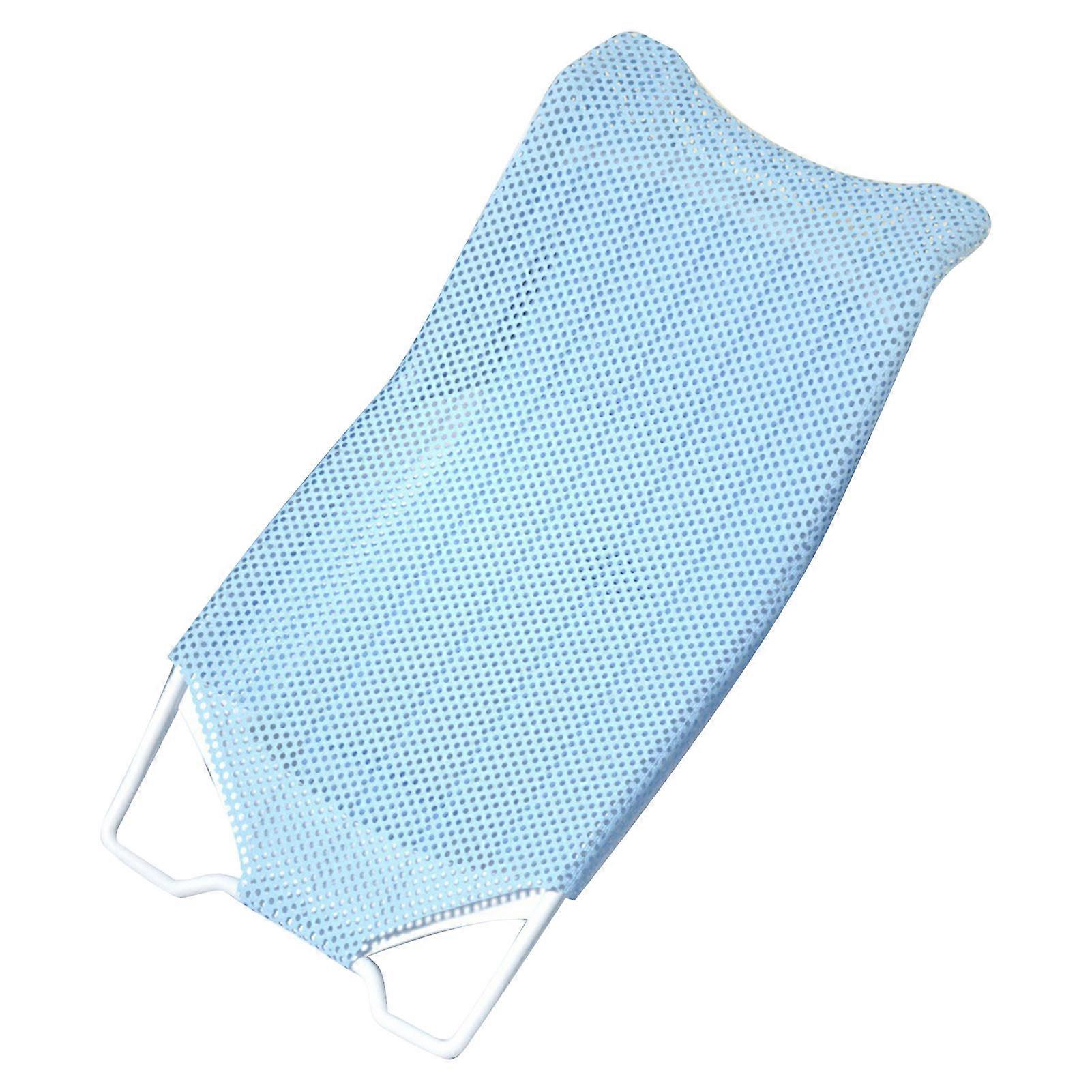 Net Universal Adjustable Height Comfortable Stable Baby Bath Seat Support Stand for Home Travel Sky Blue