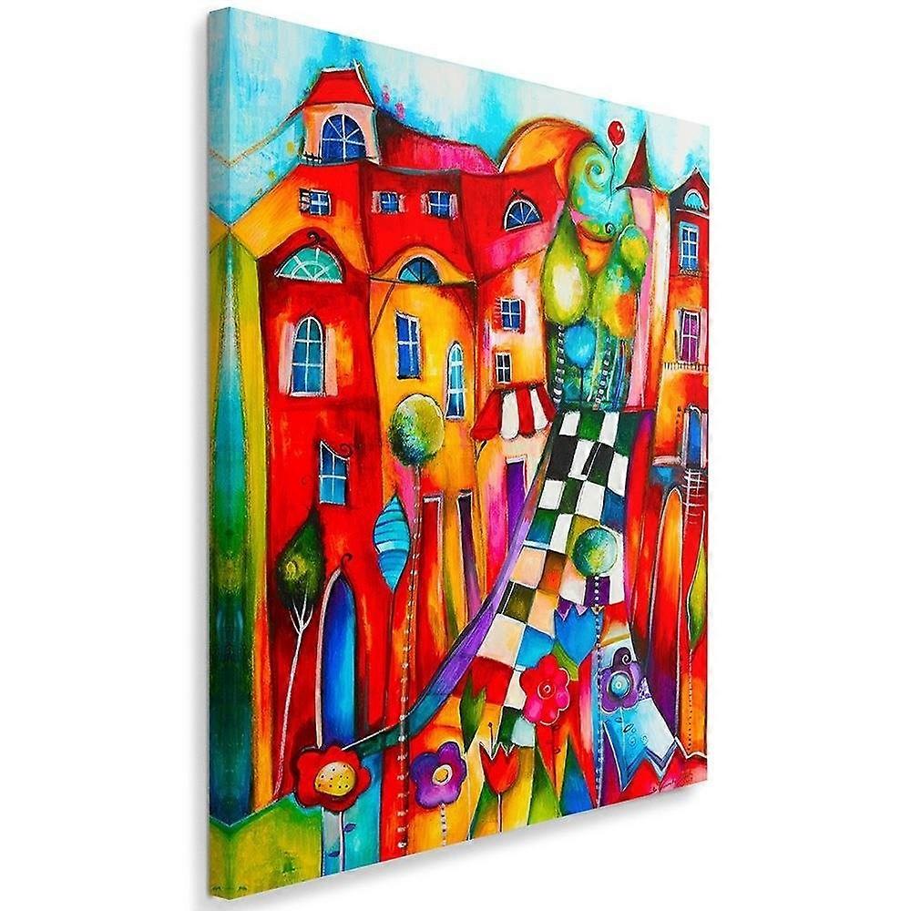 Impression sur toile, Ville colorée - 40x60
