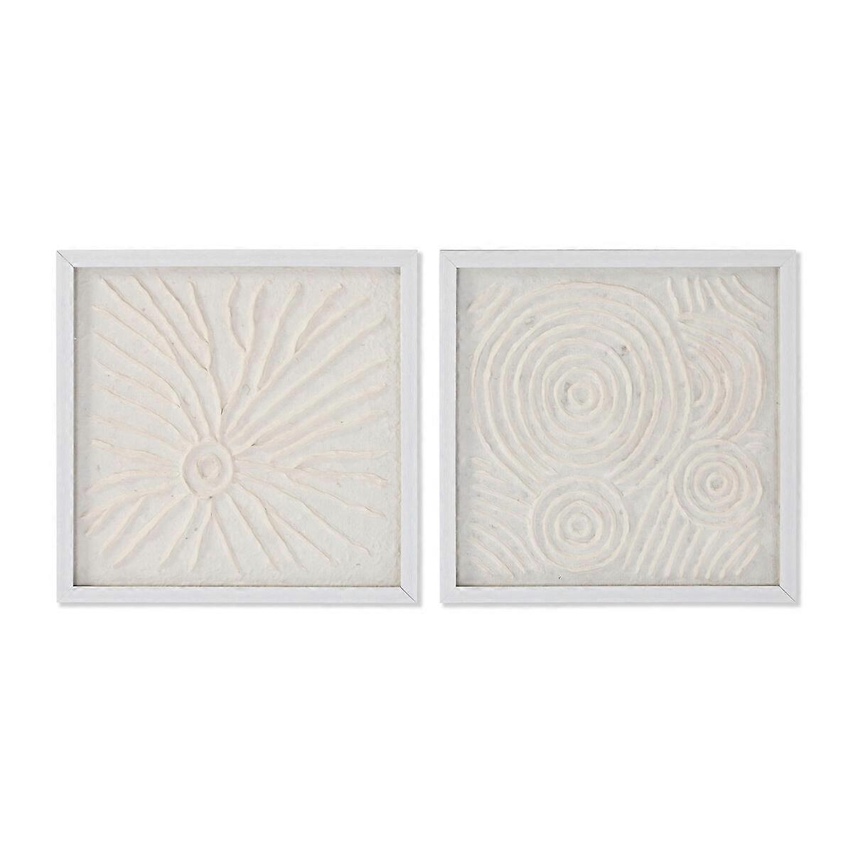 Set of 2 images Home ESPRIT Paper Crystal 35 x 2 x 35 cm