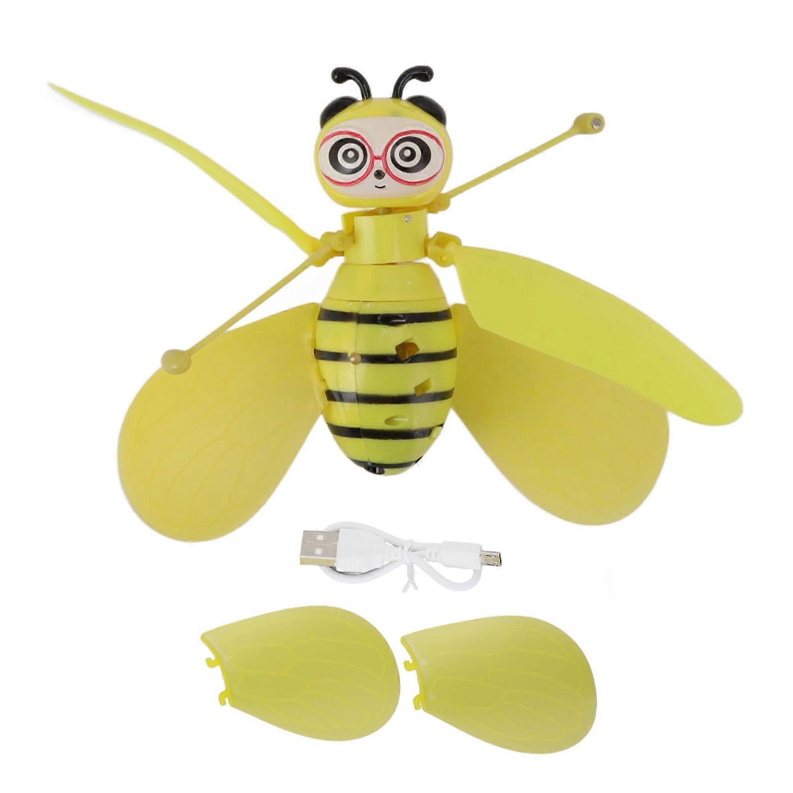 Bee Toys for Beginner Intelligent Induction Automatic Power Off Protection Cute Flying Dolls with Lights