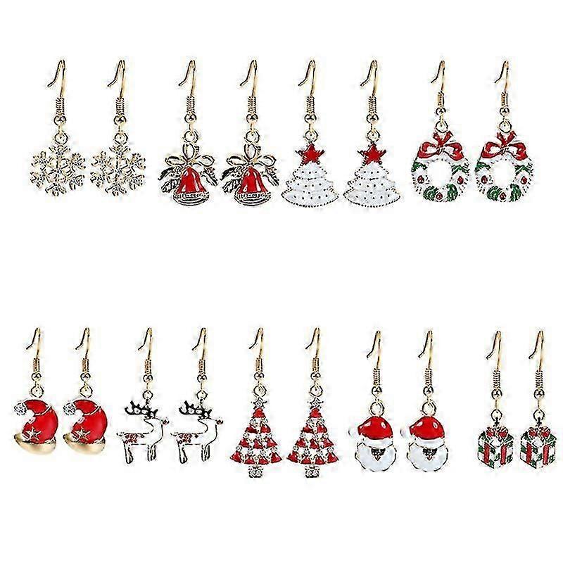 9pair Christmas Earrings