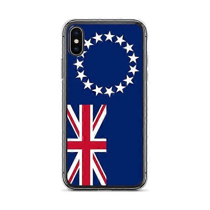Phone Case - PIXELFORMA - iPhone XS - Cook Islands Flag - Flexible - Durable - Silicone