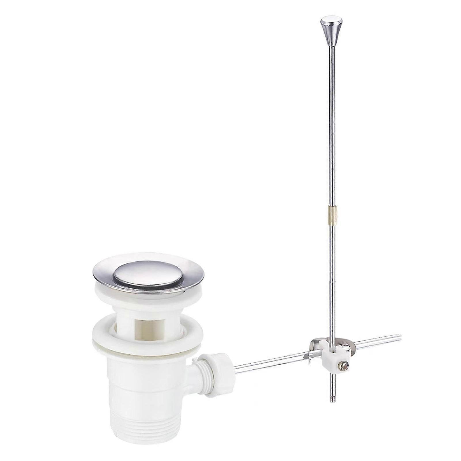 Convenient Sink Drain With Overflow Pull Complete Drain with Overflow and Pull Activation for Modern Bathrooms