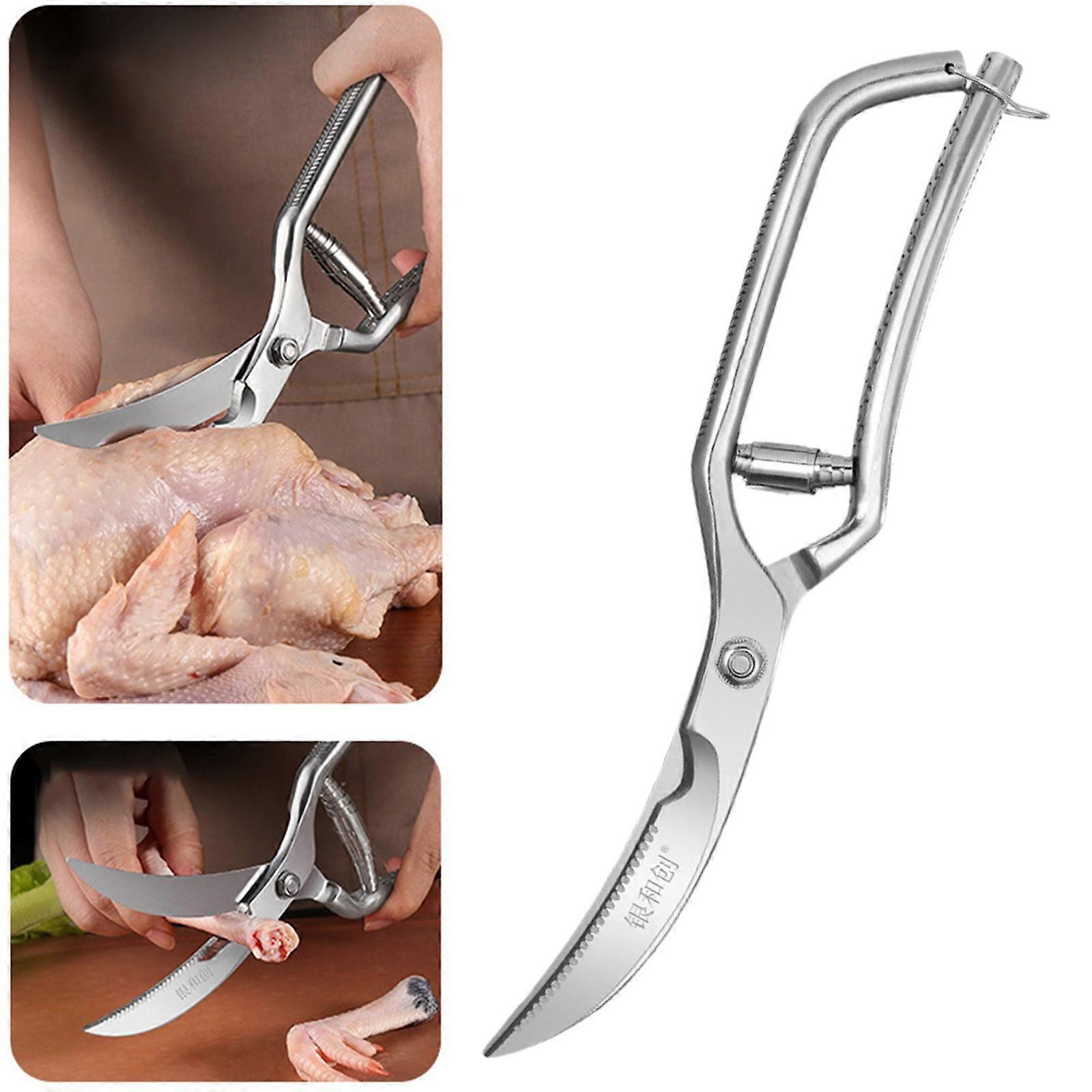 Stainless Kitchen Chicken Bone Scissors Chicken And Fish  Bone Cutting  Multi Functional  Chicken Bone Scissors
