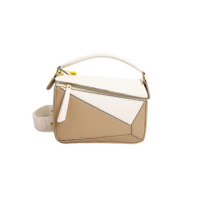 Designer Geometric Shoulder Bag, Litchi Grain Handbag Pillow Bag with Adjustable Strap