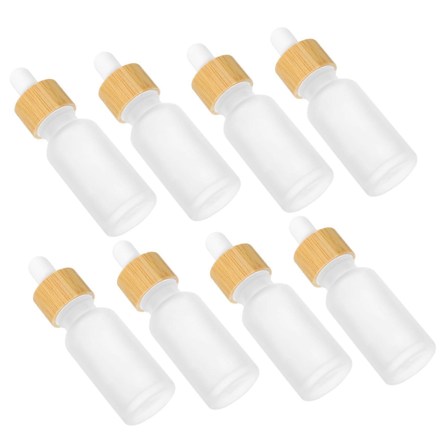 8Pcs Frosted Glass Bottles With Dropper Pipettes Empty Essential Oil Bottles Travel Size Fragrance Oil Diffuser Use
