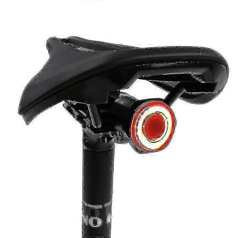 Feu arrière de vélo intelligent Lumière de selle de cyclisme rechargeable ultra lumineuse