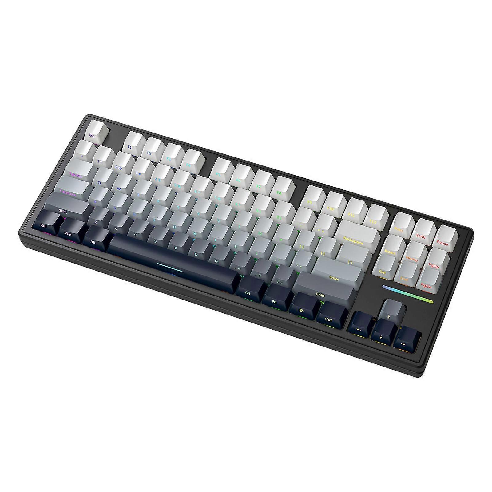 M87 RGB Backlit Mechanical Keyboard Side Engraved Gasket Strusture Keypad Corded/3 Modes Optional Customizable Hot Swap
