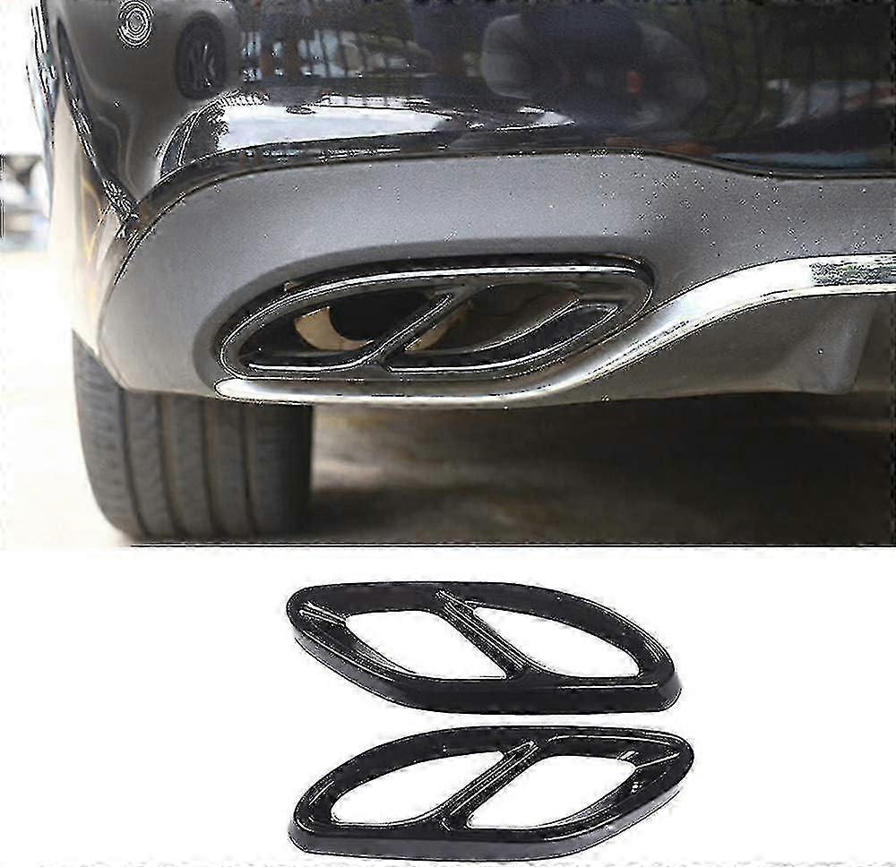 Araba Dış Egzoz Borusu Susturucular Kapak Arka Tampon Silindir Egzoz Borusu Mercedes-Benz ABC E CLA GLC GLE GLS Sınıfı W205 W213-In için Kapak Süslemeleri
